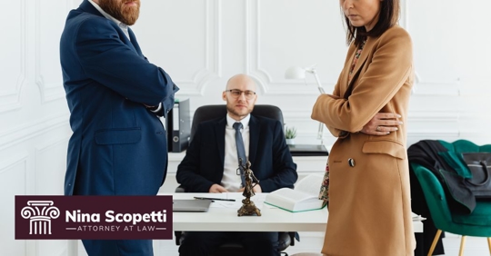 divorcing couple arguing